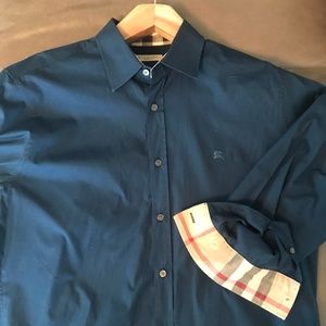 Burberry Brit Casual navy long sleeve button, size